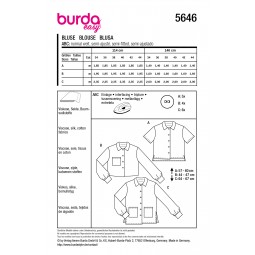 Patron Burda 5646 - Chemise ou chemisette raccourcie