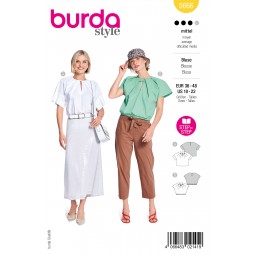 Patron Burda 5666 - Blouse à plis devant
