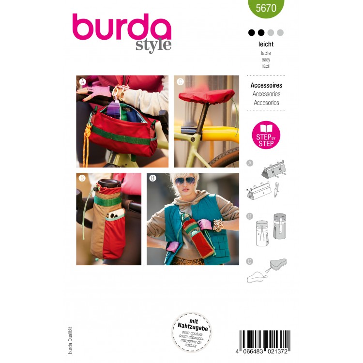 Patron Burda B5670 - Ensemble d'accessoires pour cycliste