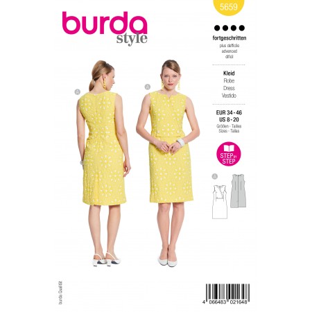 Patron Burda B5659 - Robe à plastron