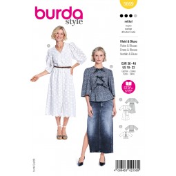 Patron Burda 5669 - Robe et blouse à manches bouffantes