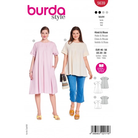 Patron Burda 5639 - Robe et tunique ample