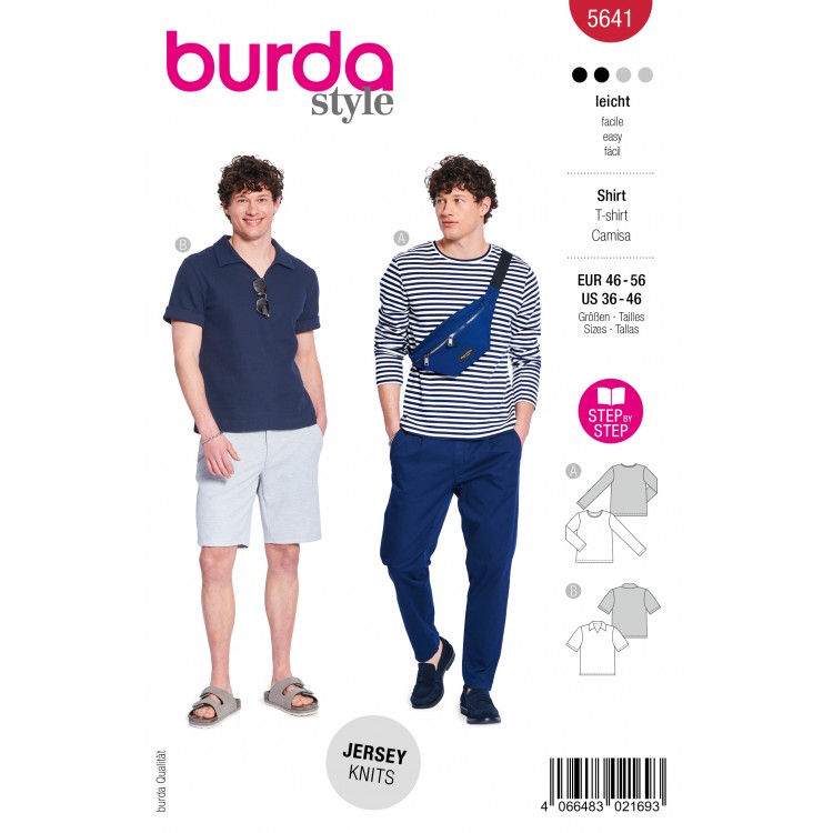 Patron Burda 5641 - Vareuse ou t-shirt