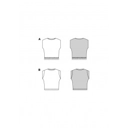 Patron Burda 5657 - Top à col rond