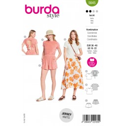 Patron Burda 5645 - Ensemble d'été top et short