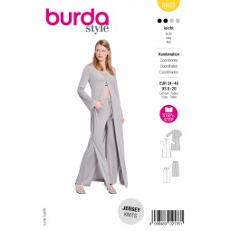 Patron Burda 5633 - Ensemble long élégant