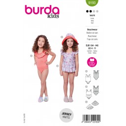 Patron Burda 9193 - Maillot de bain à volants