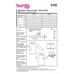 Patron Burda 9192 - Maillot de bain couvrant
