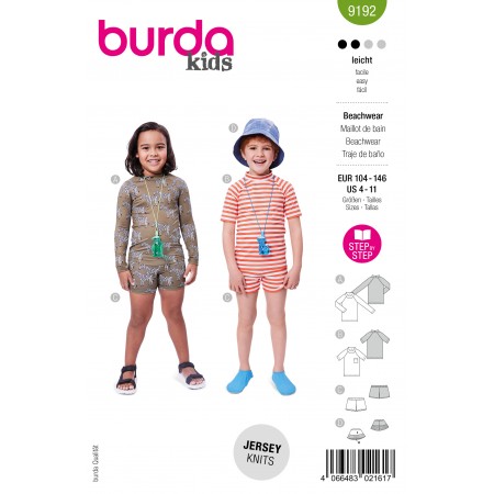 Patron Burda 9192 - Maillot de bain couvrant
