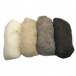 Laine cardée - Assortiment brun