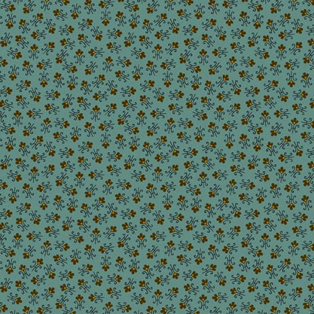 Tissu Jo Morton - Jamestown - Tulips indigo