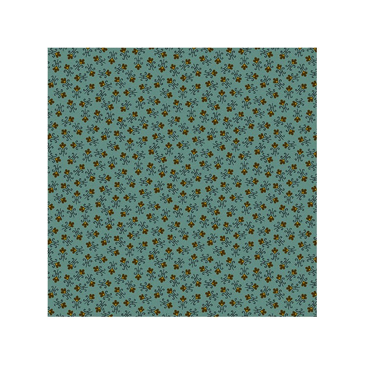 Tissu Jo Morton - Jamestown - Tulips indigo