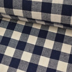 Tissu coton enduit - Célestin indigo