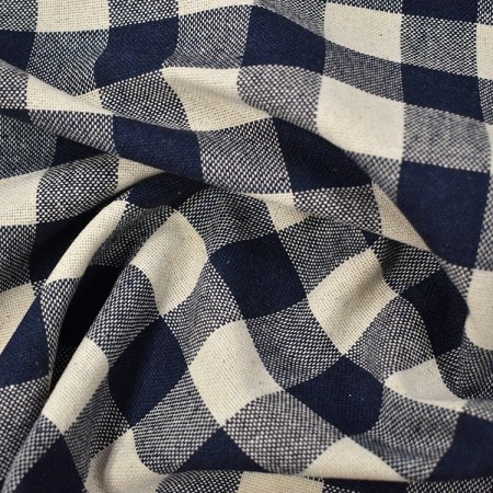 Tissu coton enduit - Célestin indigo