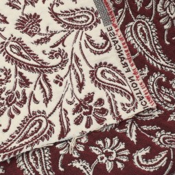 Tissu jacquard - Mumbai bordeaux
