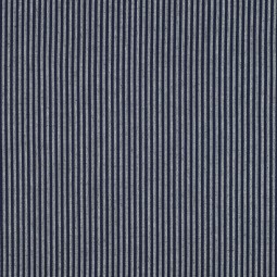 Tissu jacquard - Rayures bleu marine