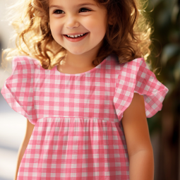 Tissu vichy - Néon rose