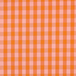 Tissu vichy - Vichy orange et saumon
