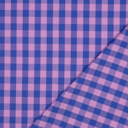Tissu vichy - Vichy lavande et bleu
