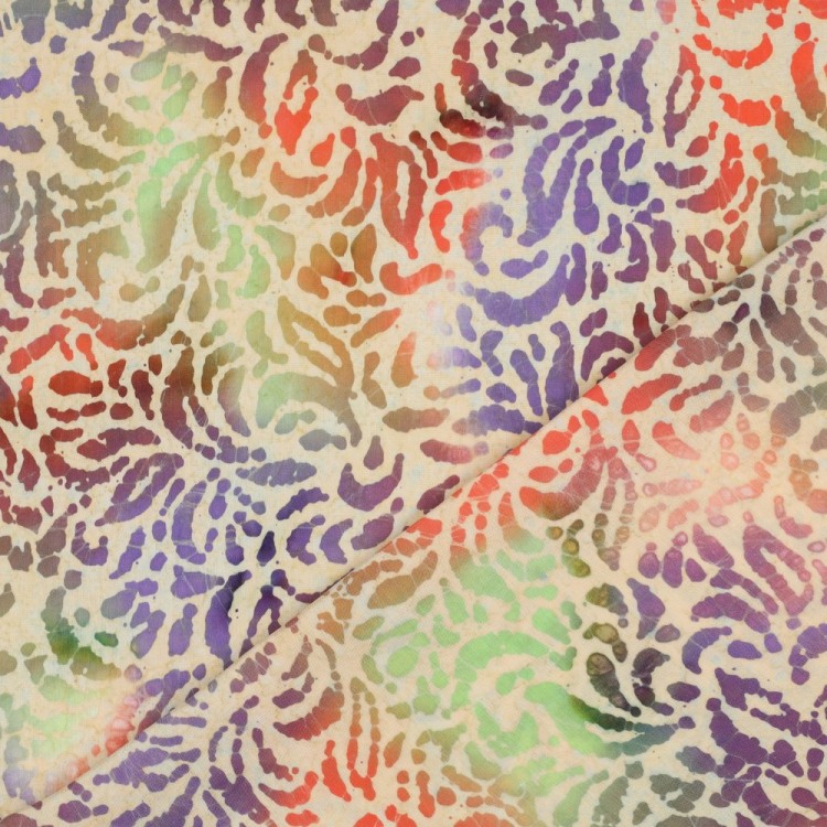 Tissu viscose - Batik corail