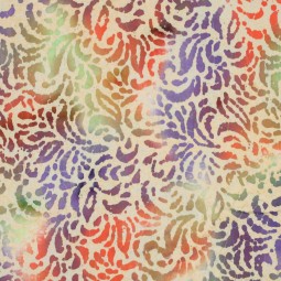 Tissu viscose - Batik corail
