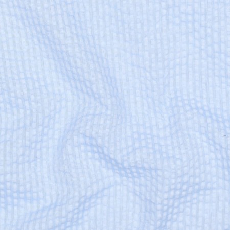 Tissu seersucker - Rayures bleu