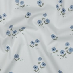 Tissu popeline - Caroline blanc