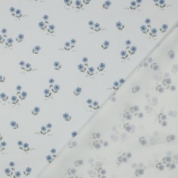 Tissu popeline - Caroline blanc