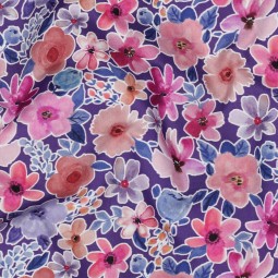 Tissu popeline - Danielle violet