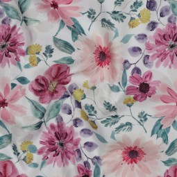 Tissu popeline - Françoise mauve