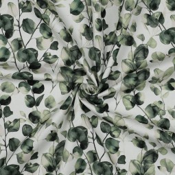 Tissu toile de coton - Eucalyptus