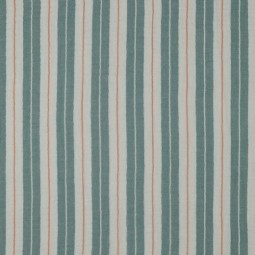 Tissu double gaze - Rayures vertes