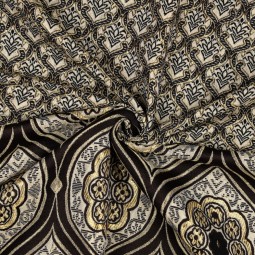 Tissu jacquard - Gobelin ornement beige