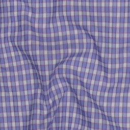 Tissu voile coton - Carreaux lavande fil brillant