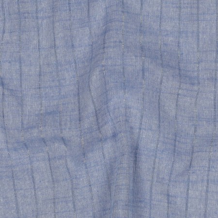 Tissu coton - Bleu rayures lurex