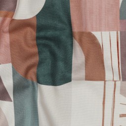 Tissu toile de coton - Géométrique vert