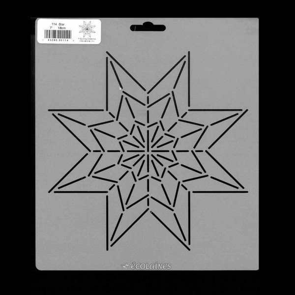 Stencil de patchwork - Geometric star
