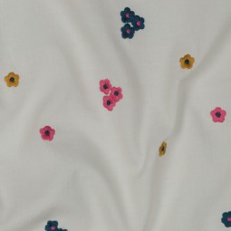 Tissu voile coton - Fleurs