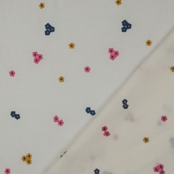 Tissu voile coton - Fleurs