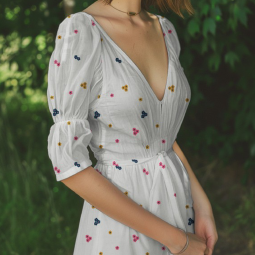 Tissu voile coton - Fleurs