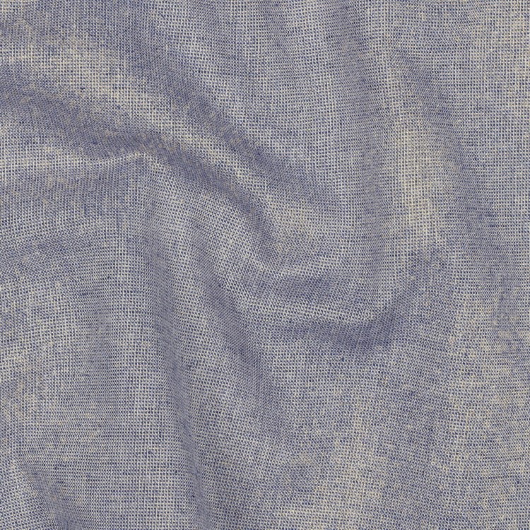 Tissu viscose lin - Bleu lurex