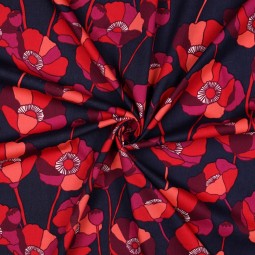 Tissu viscose coton - Nathalie marine