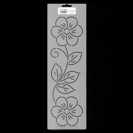Stencil de patchwork - Flower border