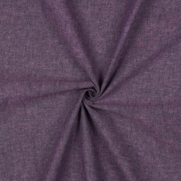 Tissu lin coton - Violet