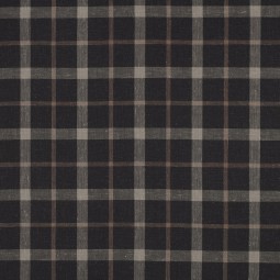 Tissu viscose lin - Rayure bleu marine