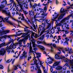 Tissu coton satiné - Hélène violet