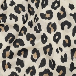 Tissu voile coton - Animal sable