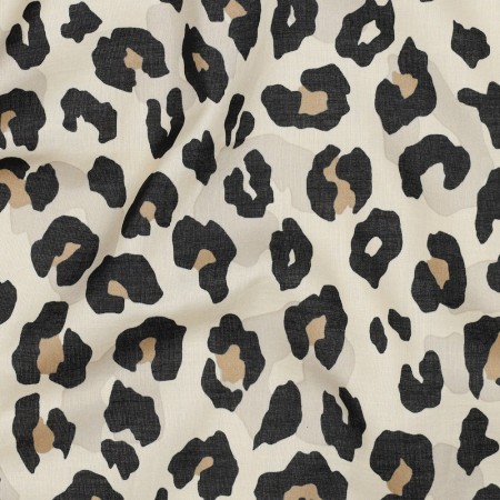 Tissu voile coton - Animal sable