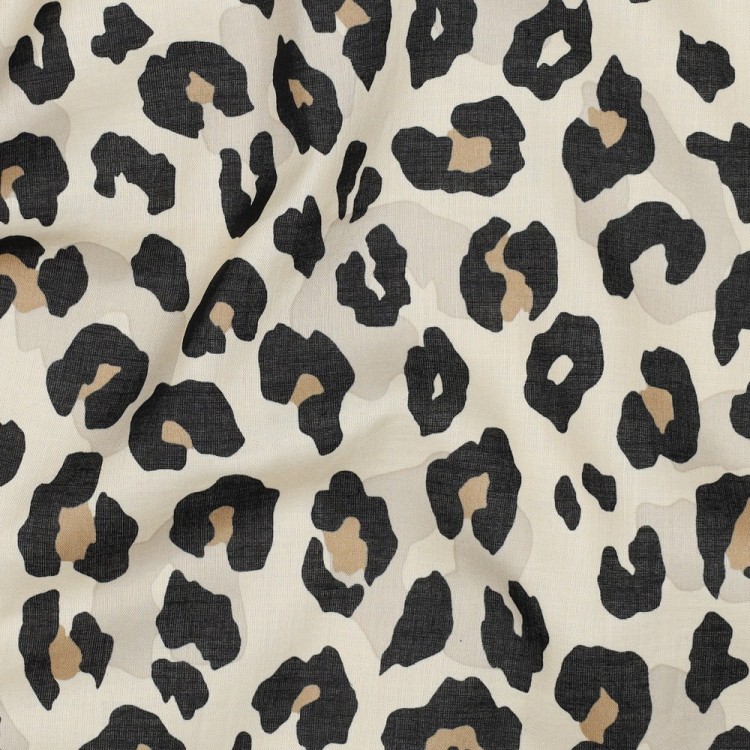 Tissu voile coton - Animal sable
