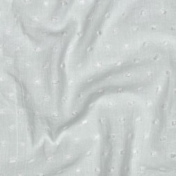 Tissu voile coton - Plumetis blanc